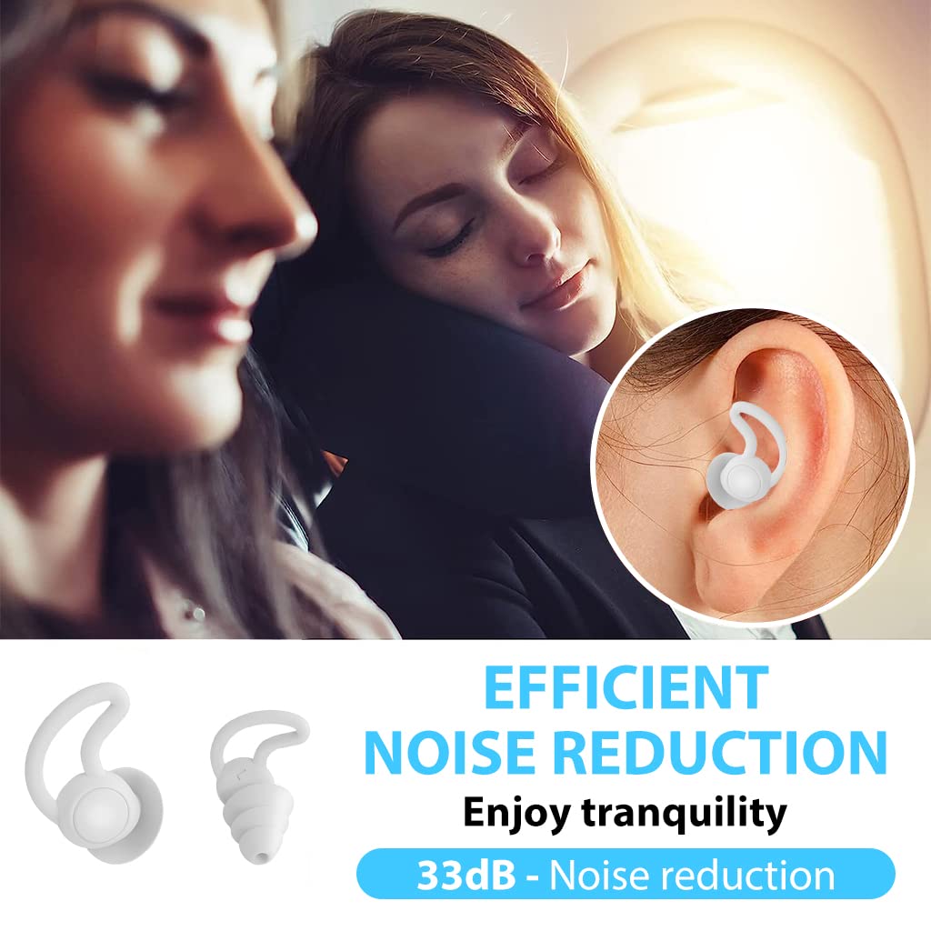 Proberos 1 Pair Ear Plugs for Swimming Sleeping Flight Travel, 3-Layer Shark Fin and Anti-drop Design Reusable Silicone Swimming Ear Plugs for Men Women, Waterproof and Noise Reduction Proberos 1 Pair Ear Plugs for Swimming Sleeping Flight Travel, 3-Layer Shark Fin and Anti-drop Design Reusable Silicone Swimming Ear Plugs for Men Women, Waterproof and Noise Reduction